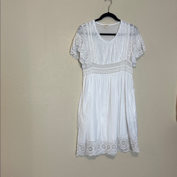 Zadig & Voltaire Roll Cotton White Lace Mini Dress with Pockets Size Small‎ - Picture 5 of 12